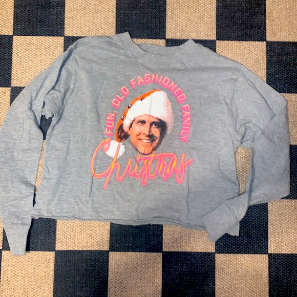 Tops - Griswold Christmas cropped long sleeve